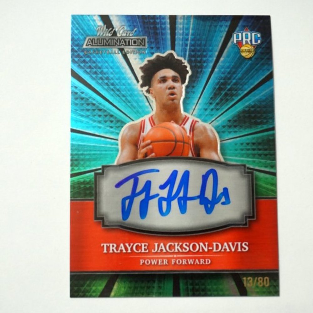 2021-22 Wild Card Alumination Auto Trayce Jackson-Davis Colorful #'d 13/80 IU GS